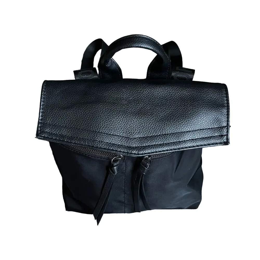 Botkier Black Nylon Backpack Women’s Travel Work Laptop Bag Adjustable Straps